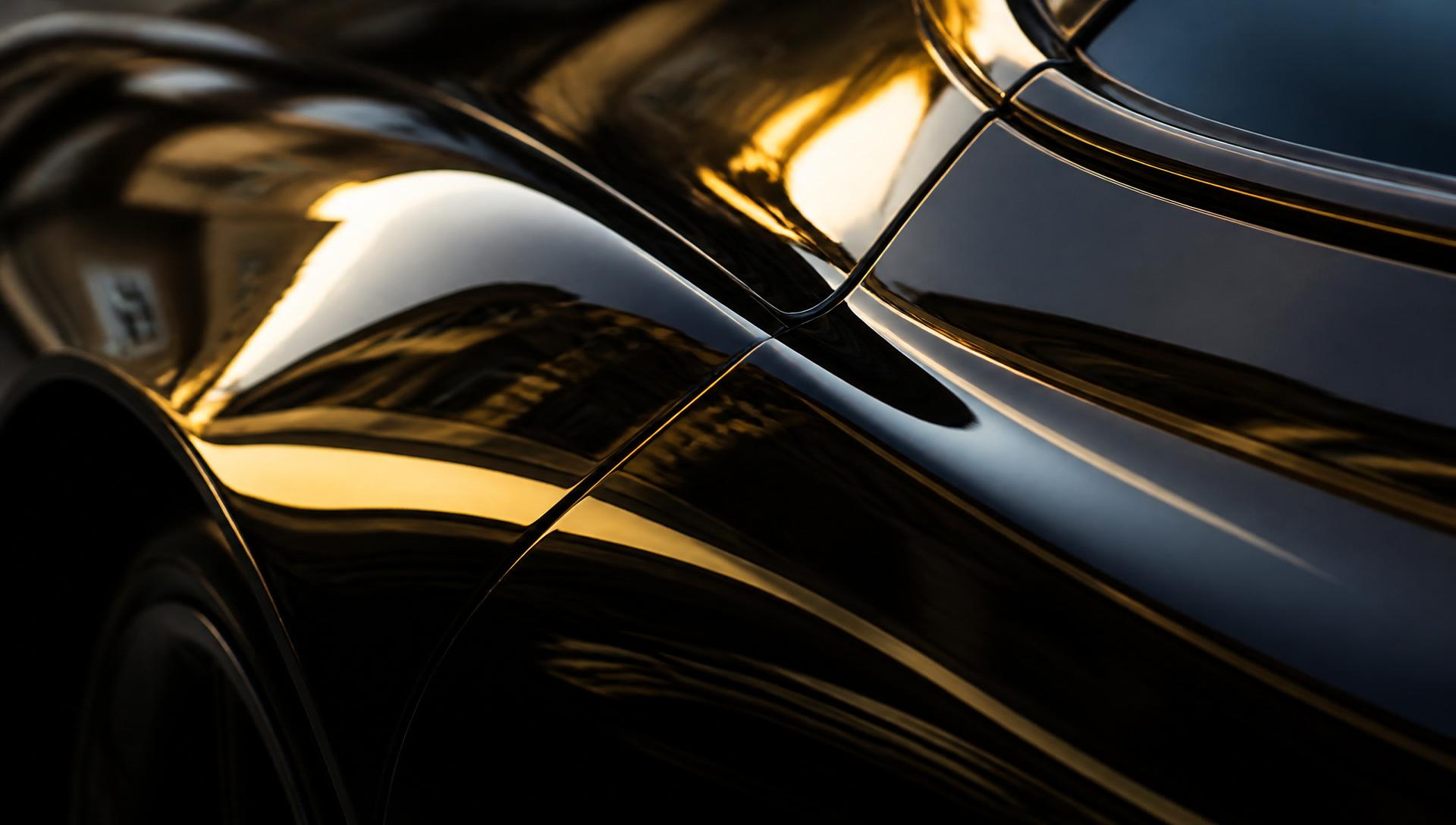 Luxury vehicle being professionally detailed